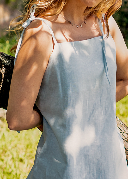 camisa de dormir em linho iris caine