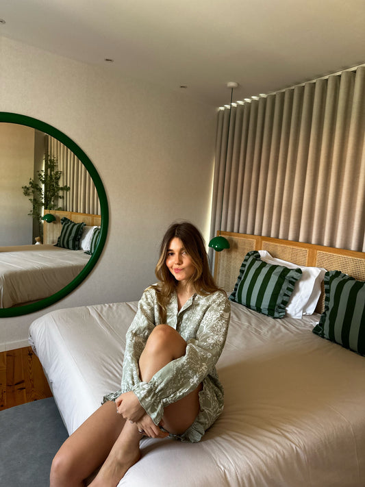 Pijama Atenas Caine Sleepwear Estampado Verde