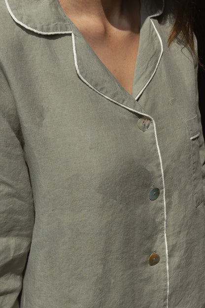 pijama em linho e algodão bambu caíne