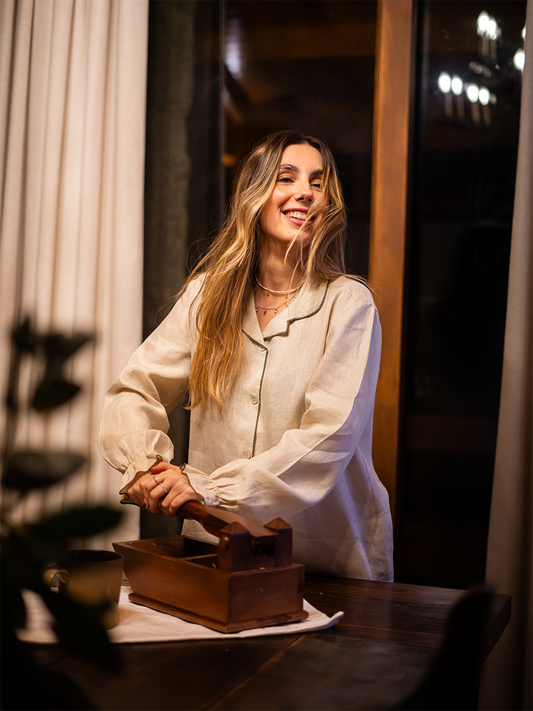 pijama de linho casa c1 caíne