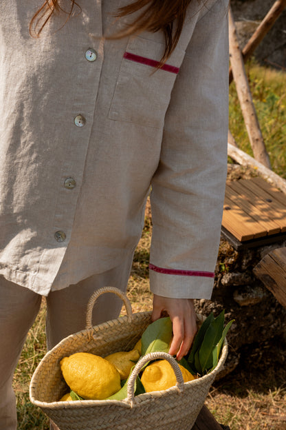 pijama de linho e algodão luz caíne