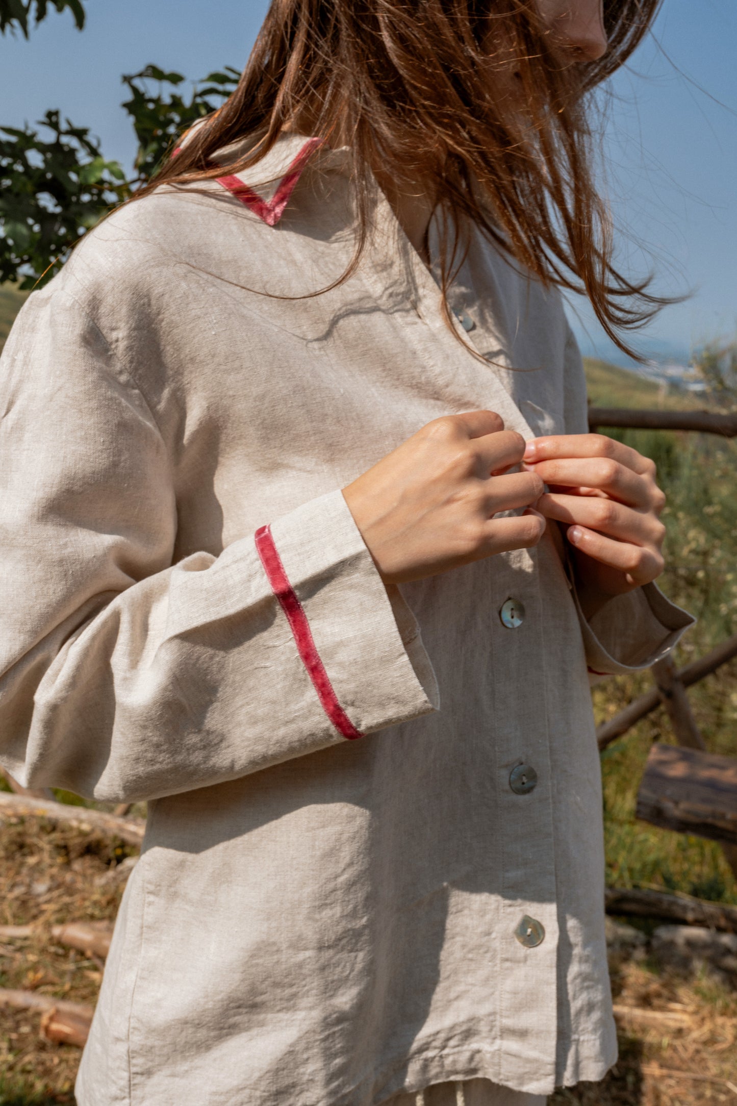 pijama de linho e algodão luz caíne