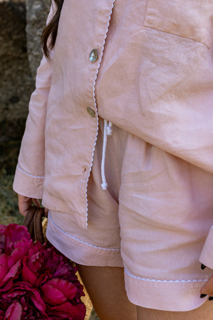 pijama em linho e algodão rubi caíne