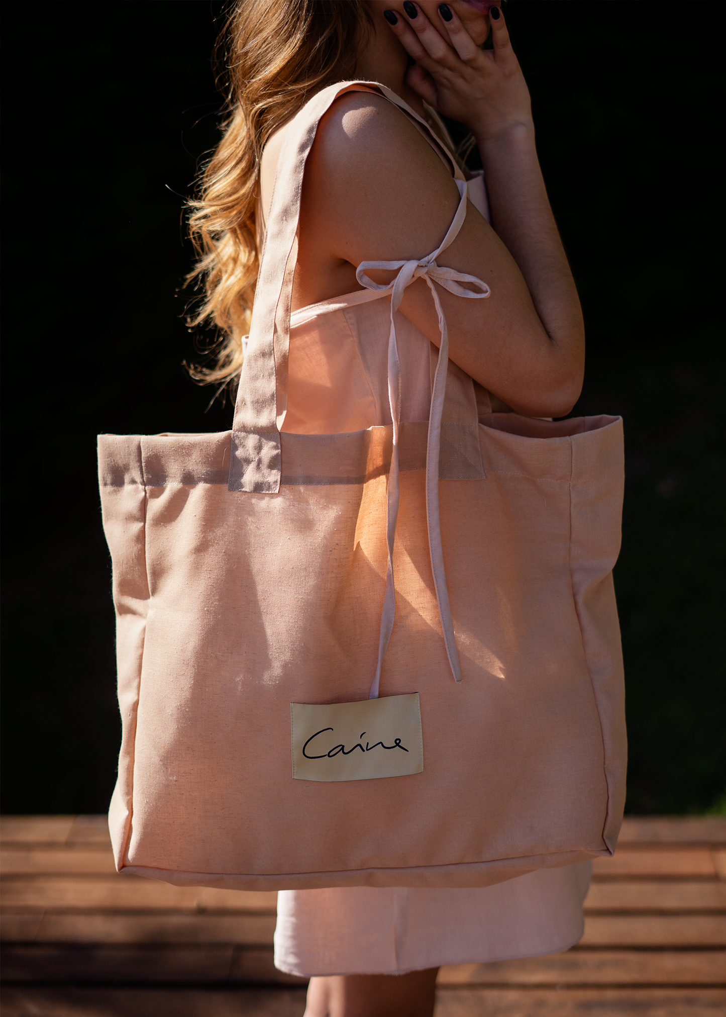 saco de praia rosa caíne