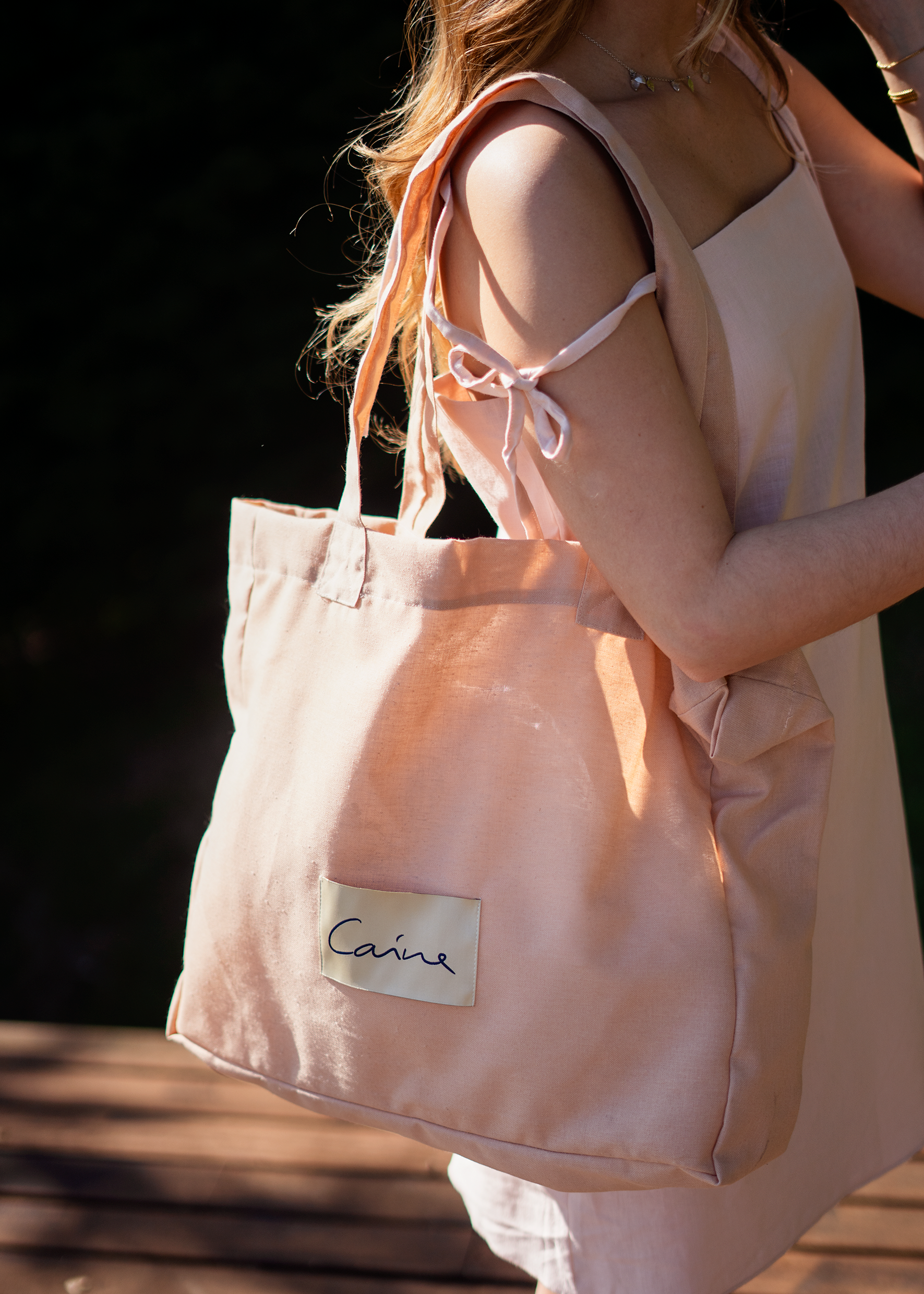 saco de praia rosa caíne